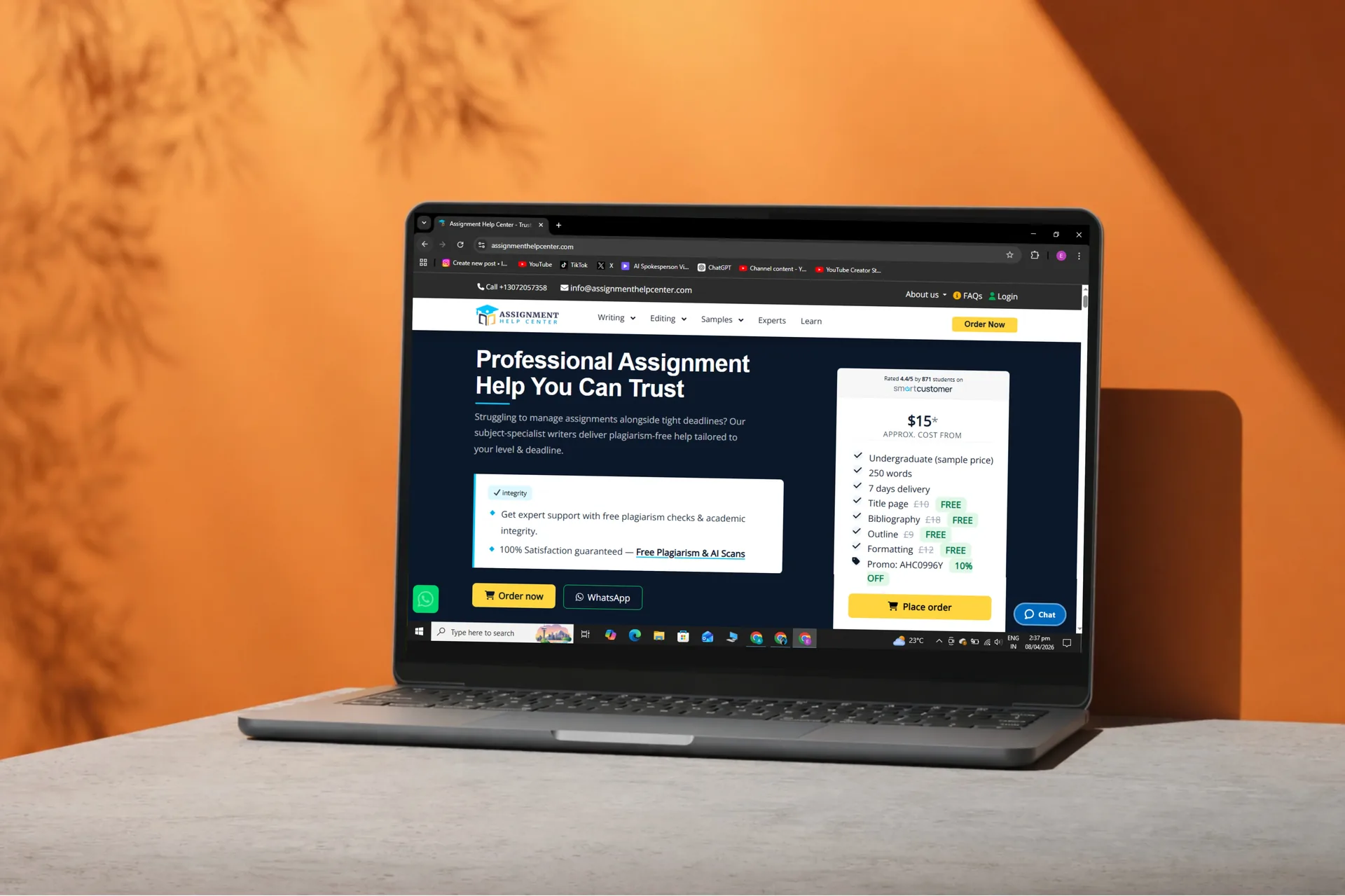 AssignmentHelpCenter SEO audit case study