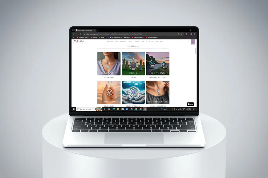 Ogham Jewellery Shopify store redesign