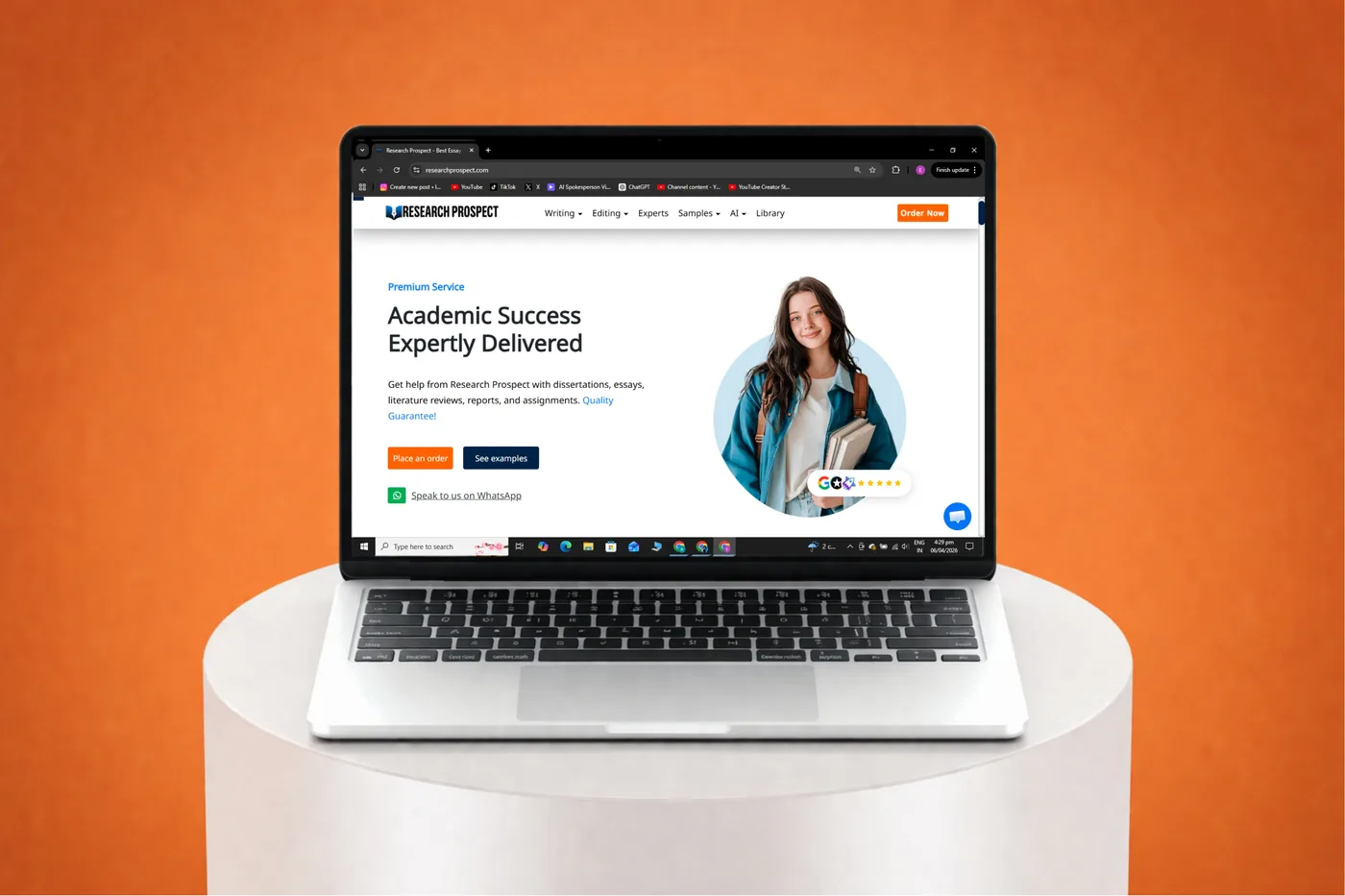 Research Prospect website redesign — SEO and Digital PR case study by SplashSol