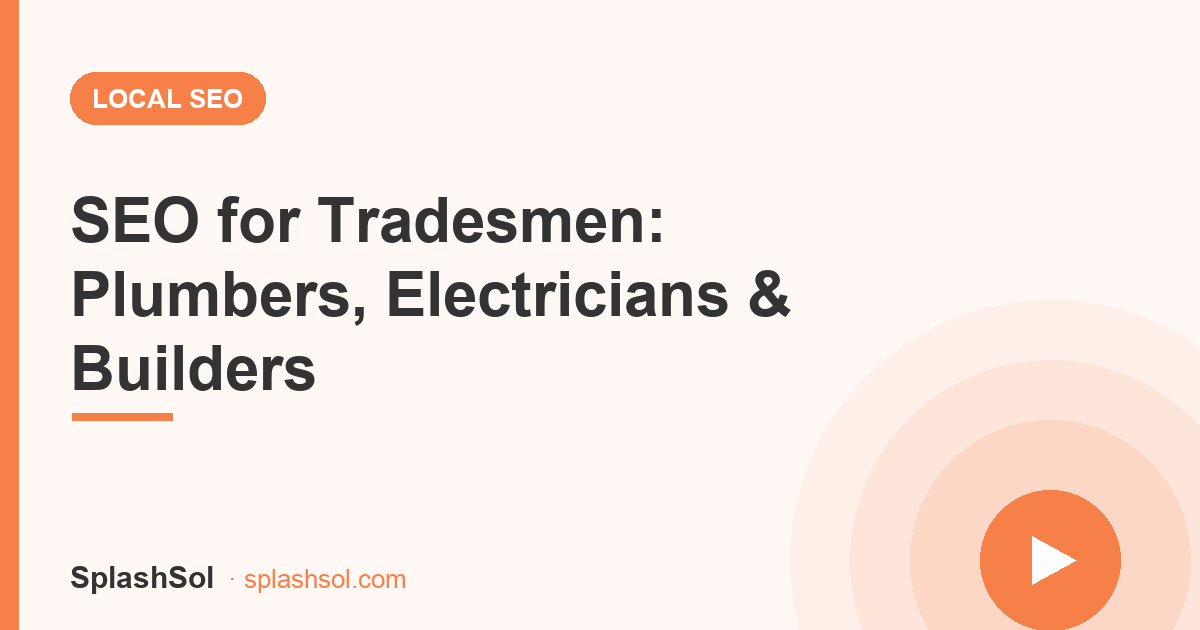 SEO for tradesmen - plumbers electricians builders