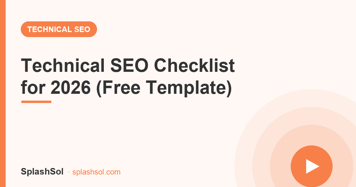 Technical SEO checklist for 2026